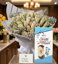 Frutti Di Mare Elegance — Vobro Chocolate & White Roses Bouquet