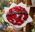 Crimson & Pearl Bouquet