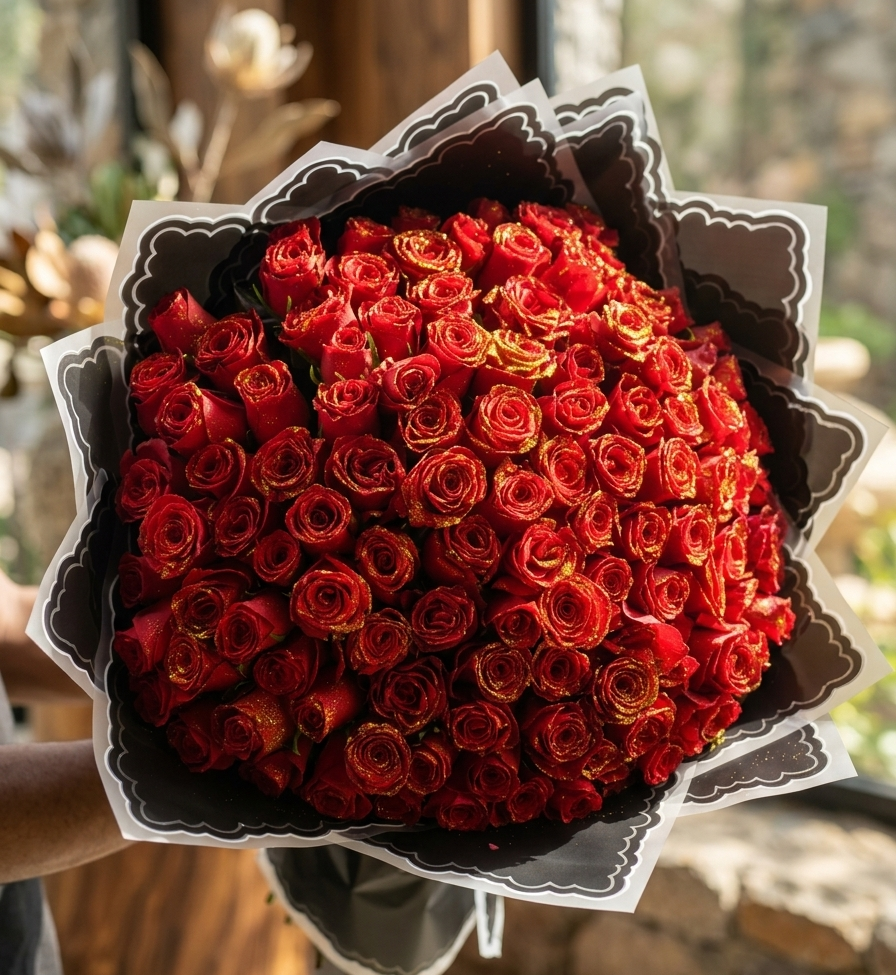 Century of Roses — 100-Stem Red Rose Bouquet