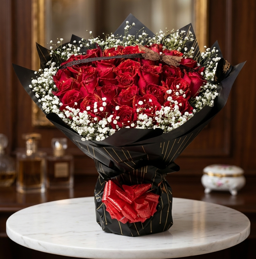 Classic Red Roses Bouquet