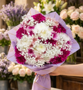 Magenta & White Chrysanthemum Bouquet