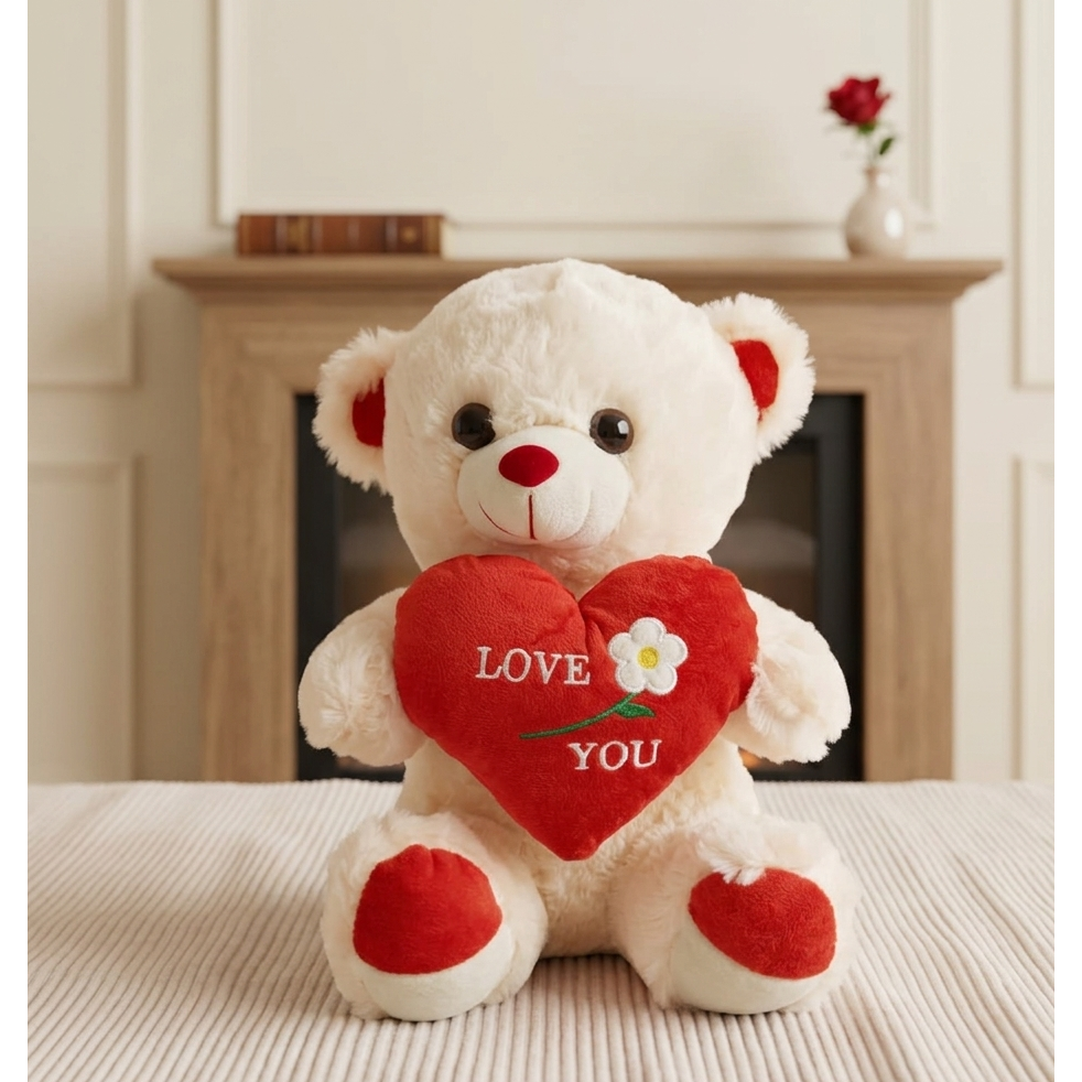 Snowy Cuddles – Premium White Teddy Bear